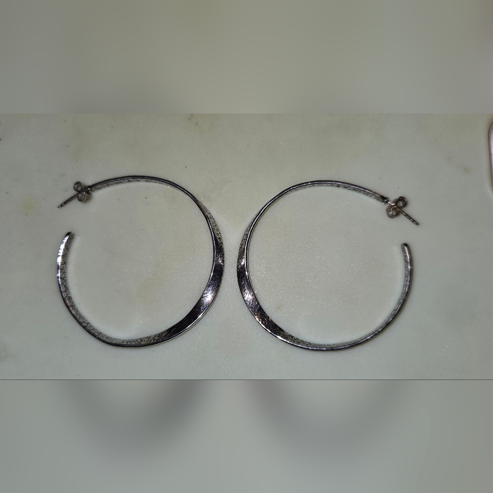 Silpada Silver Hoop Earrings